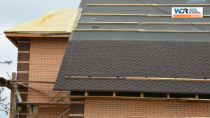 top view of roof installation