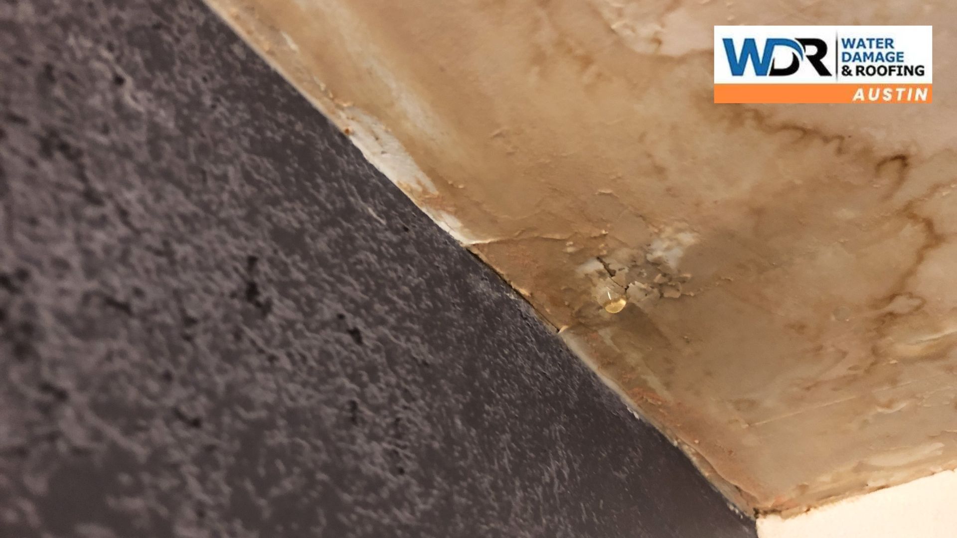 water stain on ceiling