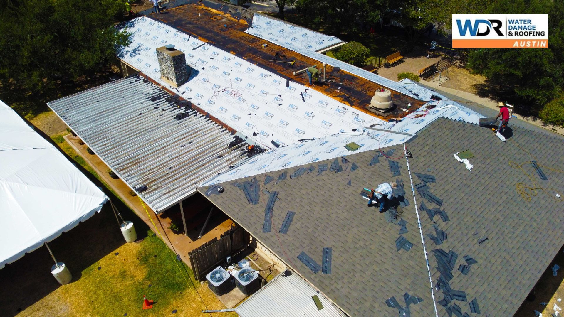 roof contractors working on roof