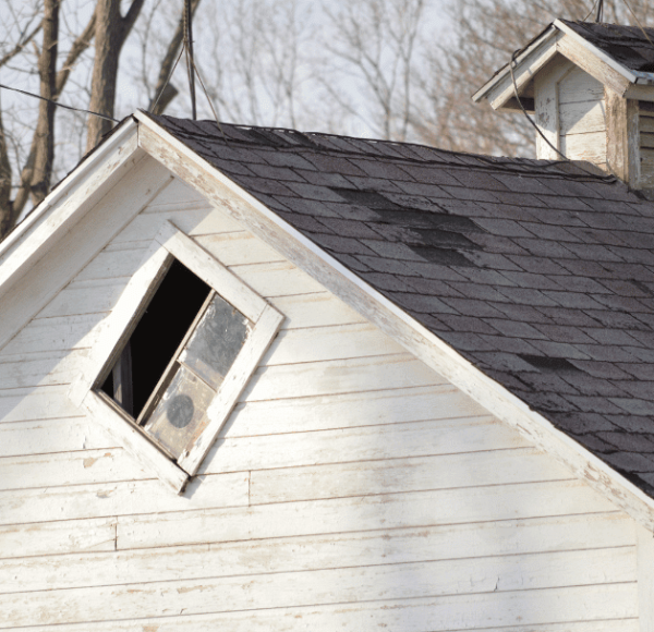 old asphalt shingle roofing
