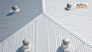 building with metal roofing