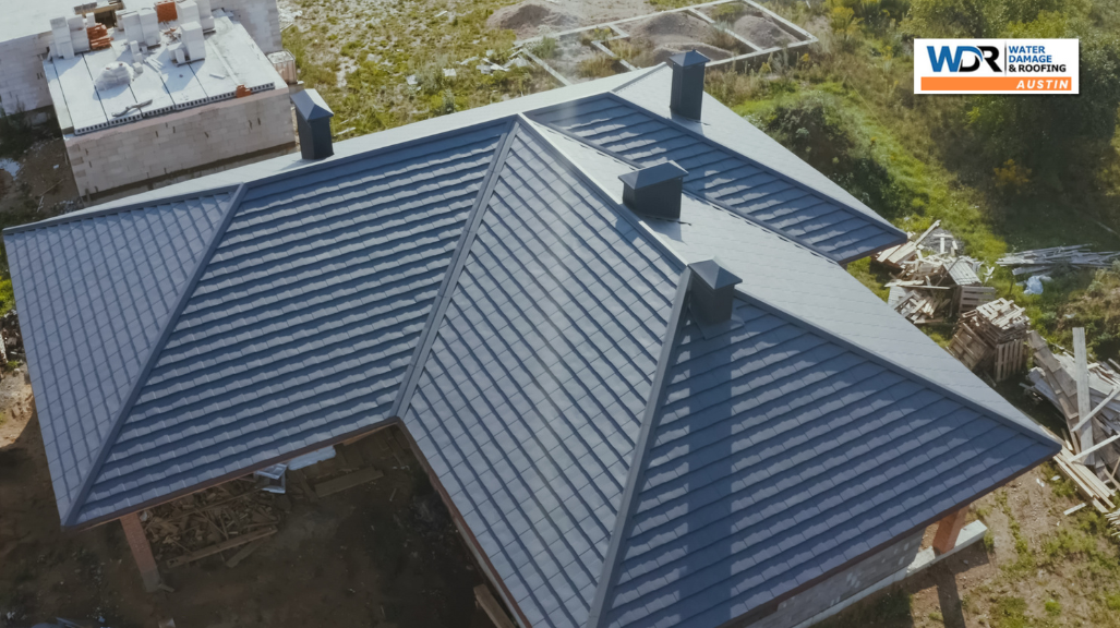 house with metal roofing